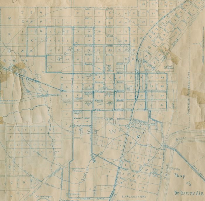 Residents Needed A Map in 1928 McMinnville - Yamhill County Historical ...